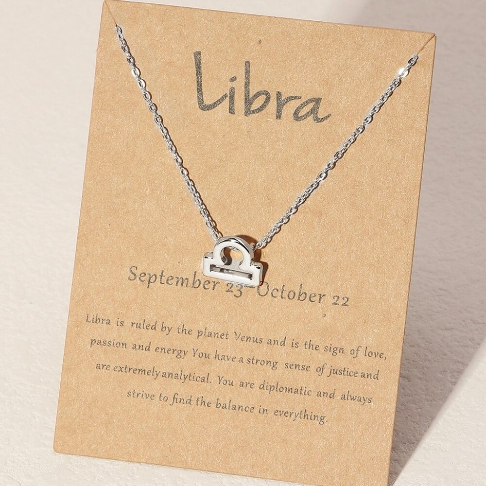 Libra Zodiac Necklace Stainless steel